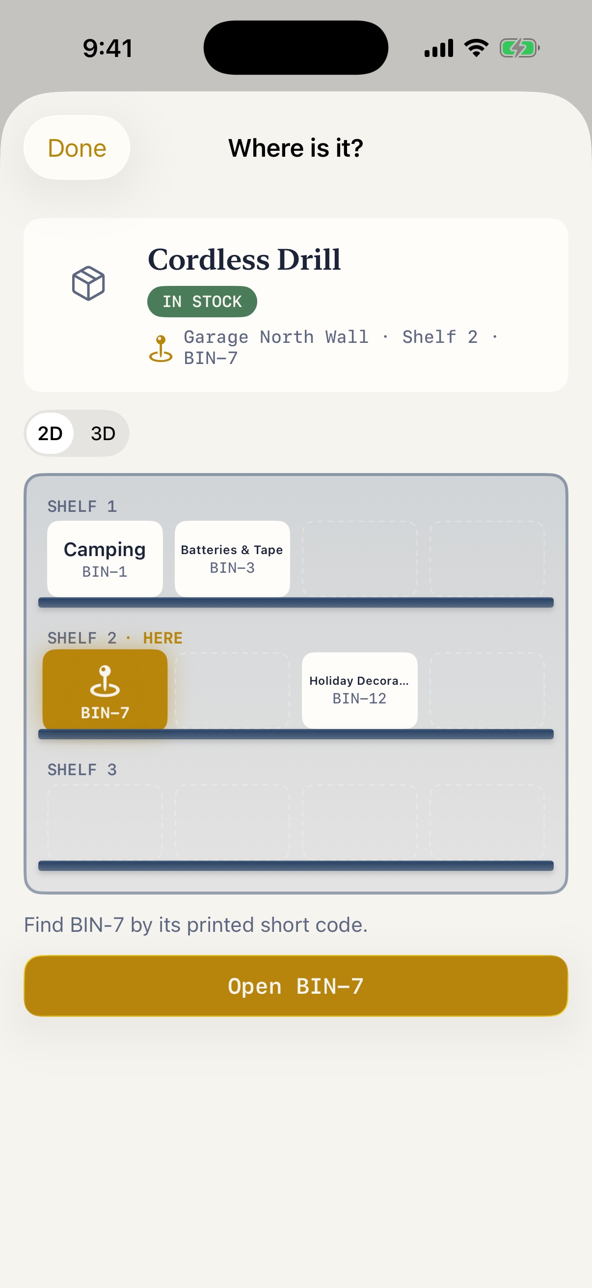 Where is it — rack map locate
